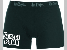 Street Punk čierne trenírky BOXER s tlačeným logom, top kvalita 95%bavlna 5%elastan